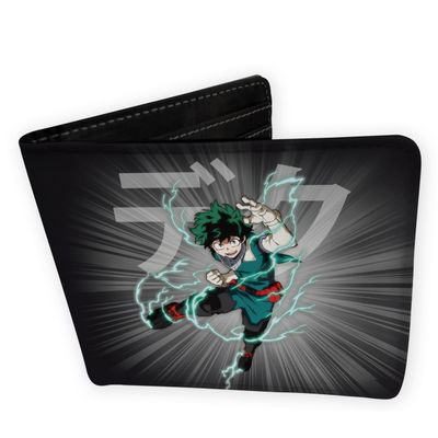 ABYSTYLE My Hero Academia Bi-Fold Multipurpose Wallet Izuku & Bakugo Premium 3.74" x 4.3" Money Credit Card Holders Anime Wallet Manga Merch Accessories Gift