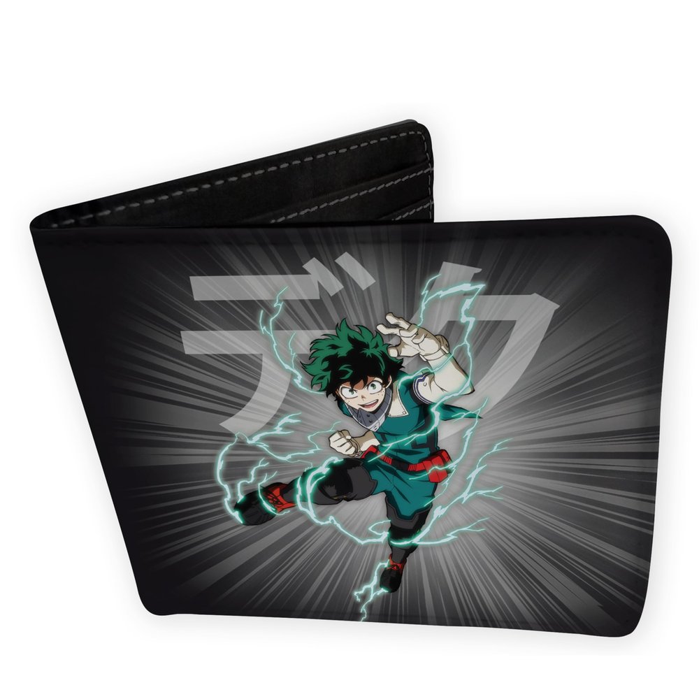 ABYSTYLE My Hero Academia Bi-Fold Multipurpose Wallet Izuku & Bakugo Premium 3.74" x 4.3" Money Credit Card Holders Anime Wallet Manga Merch Accessories Gift