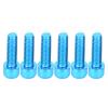 6Pcs M5x23mm Water Bottle Cages Screw Bolt Alloy Bottle Bracket Storage Rack Bolt Accessory(Blue) view 1
