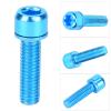 6Pcs M5x23mm Water Bottle Cages Screw Bolt Alloy Bottle Bracket Storage Rack Bolt Accessory(Blue) view 3