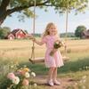 Otter MOMO Toddler/Little Girls Flower Girl Shoes Ballerina Flats Shoes Slip-on School Party Pink Dress Shoes Size 10 view 3