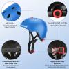 CELOID Kids Bike Helmet,Toddler Skateboard Helmets for Ages 8-14 Years Boys GirlsAdjustable Multi-Sport Bicycle Skateboarding Football Roller Skating Scooter Rollerblade Balance Bike Helmet,Blue view 3
