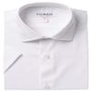 Isaac Mizrahi Boy's SH9579 Short Sleeve 100% Cotton Dress Shirt - Solid White - 6 view 1