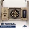 American Legend Barnwood Dartboard Cabinet with Wheat Finished Barn Style Doors - Dartboard Not Included view 2