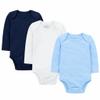 123 Bear Baby Cotton Spandex Long-Sleeve bodysuits unisex boy girl Multipack (Blue 3pk, 18-24 Months) view 1