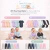 123 Bear Baby Cotton Spandex Long-Sleeve bodysuits unisex boy girl Multipack (Blue 3pk, 18-24 Months) view 4