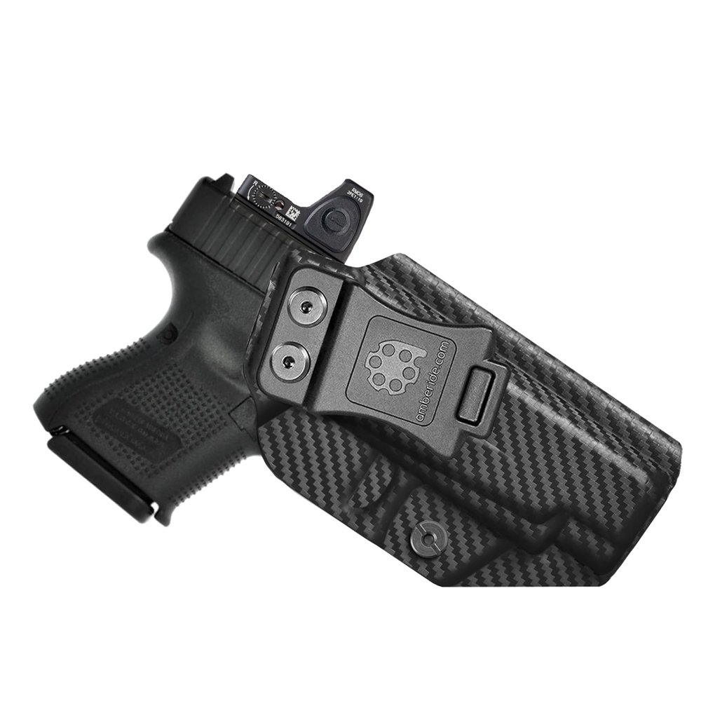 Amberide Glock 26/27/33 IWB Holster,Kydex-Boltaron Inside Waistband Fit Glock 26 27 33 Gen 15,Secure Retention,Quick Draw,030 Cant