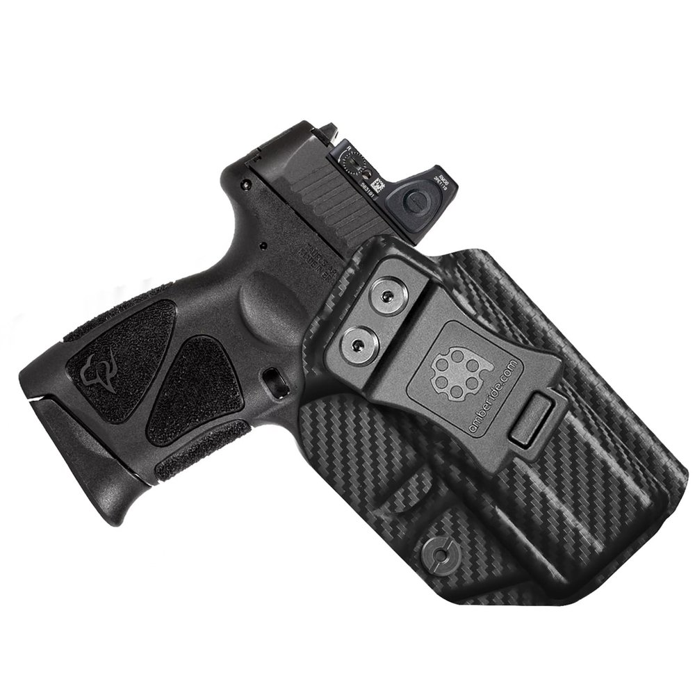 Amberide Taurus G3C/G2C/G2S/PT111 G2/PT140 IWB Holster,Tough KydexBoltaron Inside Waistband Holster for Taurus 9mm/.40 Pistols, Defined Retention Click,030Cant Adjustment,Optics-Ready Compatible
