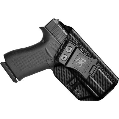 Amberide Glock 43/43X IWB Holster, Kydex-Boltaron Inside Waistband Fit Glock 43 & 43X Pistols, Secure Retention, Low-Print Design, 030 Adjustable Cant