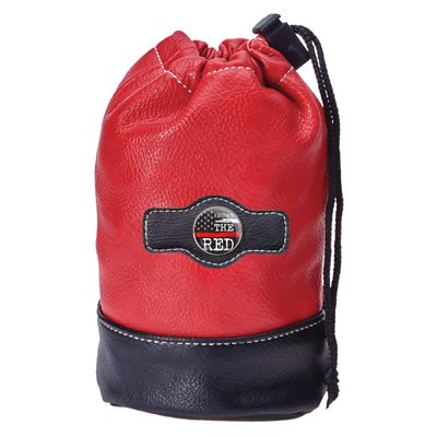Clip Wipes Fire Department Golf Pouch with Drawstrings | First Responder Golf Accessories Pouch (Red-Respect)