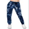ALWAYS Women's Ribbed Tie Dye Jogger Pants - Rib Knit Active Casual Track Lounge Sweatpants Navy 2XL view 2