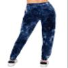 ALWAYS Women's Ribbed Tie Dye Jogger Pants - Rib Knit Active Casual Track Lounge Sweatpants Navy 2XL view 4