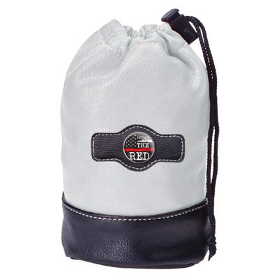 Clip Wipes Fire Department Golf Pouch with Drawstrings | First Responder Golf Accessories Pouch (White-Respect)