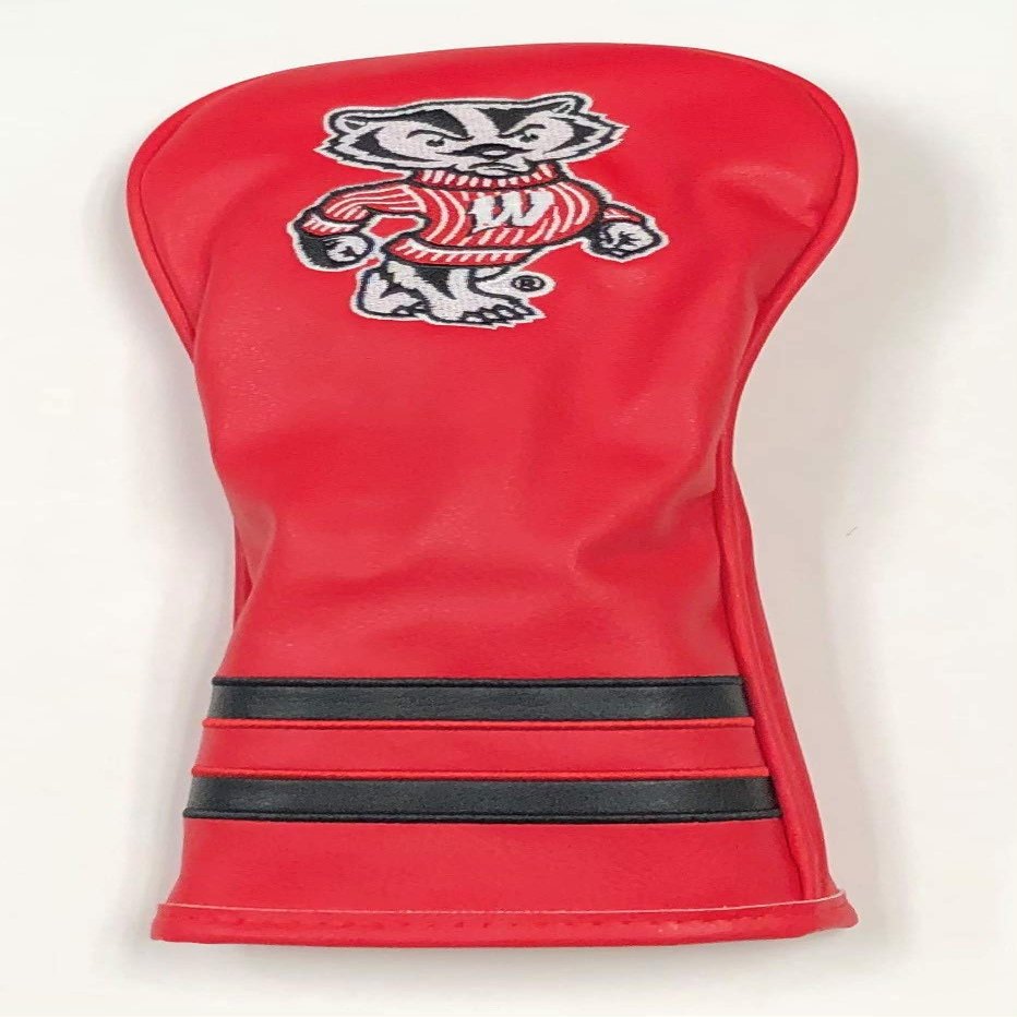 NCAA Wisconsin Badgers Vintage Fairway Golf Club Headcover Red/Black