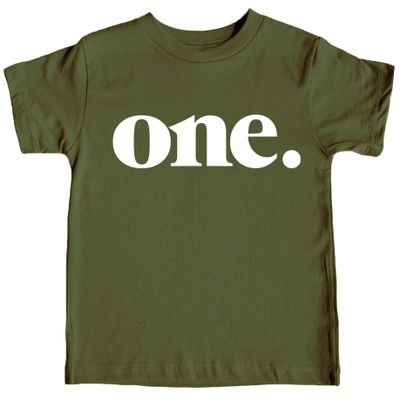 Bold One 1st Birthday Shirt for Baby Girls First Birthday Outfit Military Green Shirt