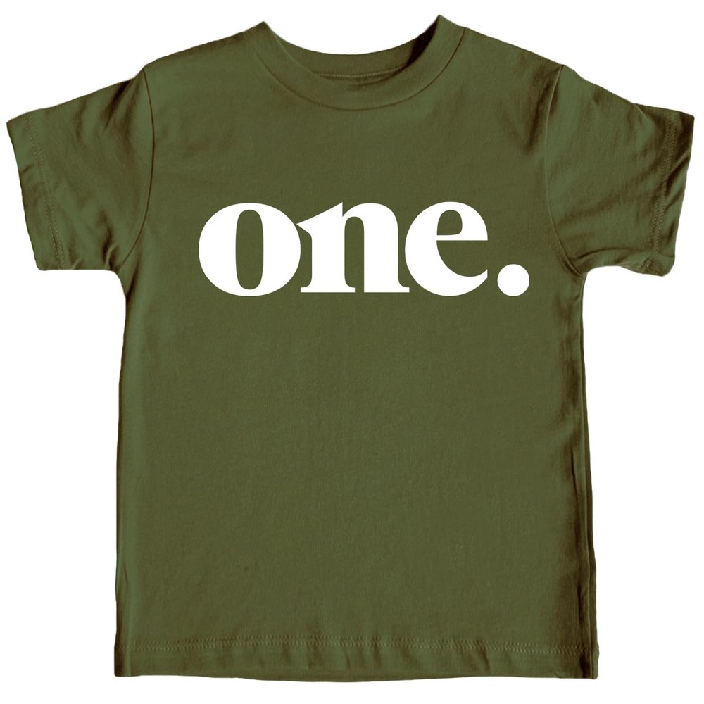 Bold One 1st Birthday Shirt for Baby Girls First Birthday Outfit Military Green Shirt