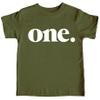 Bold One 1st Birthday Shirt for Baby Girls First Birthday Outfit Military Green Shirt