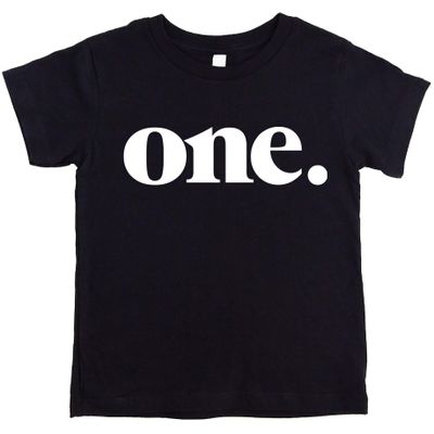 Bold One 1st Birthday Shirt for Baby Girls First Birthday Outfit Black Shirt