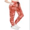 ALWAYS Women's Ribbed Tie Dye Jogger Pants - Rib Knit Active Track Lounge Sweatpants Brown L view 1