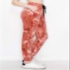 ALWAYS Women's Ribbed Tie Dye Jogger Pants - Rib Knit Active Track Lounge Sweatpants Brown L view 3