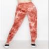 ALWAYS Women's Ribbed Tie Dye Jogger Pants - Rib Knit Active Track Lounge Sweatpants Brown L view 4