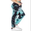 ALWAYS Women's Ribbed Tie Dye Jogger Pants - Rib Knit Active Casual Track Lounge Sweatpants Black Blue 2XL view 3