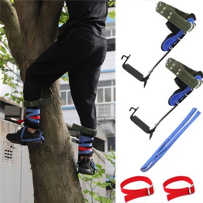 XKH- Tree/Pole Climbing Spike Set Safety Belt Strap Rope Adjustable Stainless Steel [P/N: ET-OUTDOOR002-RAW]