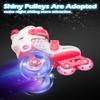 Kids Quad Roller Skate,Roller Skates for Girls Boys,with Adjustable Size&Double Brakes&Luminous Wheels&Protective Gear,3-Point Balance Roller Shoes for Beginners,for Indoor Outdoor view 4