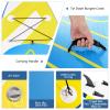 GYMAX Inflatable Stand Up Paddle Board, 10'/11' x 31" x 6" Lightweight SUP with Accessory Set, Backpack, Aluminum Paddle, Non-Slip Deck, 3 Fins, Leash & Repair Kit for Surfing Yoga Fish (Yellow, 11) view 2