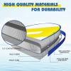 GYMAX Inflatable Stand Up Paddle Board, 10'/11' x 31" x 6" Lightweight SUP with Accessory Set, Backpack, Aluminum Paddle, Non-Slip Deck, 3 Fins, Leash & Repair Kit for Surfing Yoga Fish (Yellow, 11) view 3