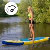 GYMAX Inflatable Stand Up Paddle Board, 10'/11' x 31" x 6" Lightweight SUP with Accessory Set, Backpack, Aluminum Paddle, Non-Slip Deck, 3 Fins, Leash & Repair Kit for Surfing Yoga Fish (Yellow, 11) view 4