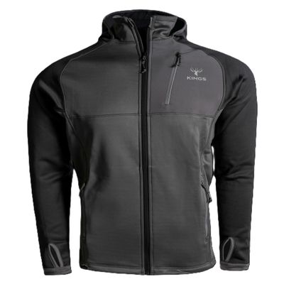 King's Camo XKG Pinnacle Full Zip Jacket, Charcoal, X-Large