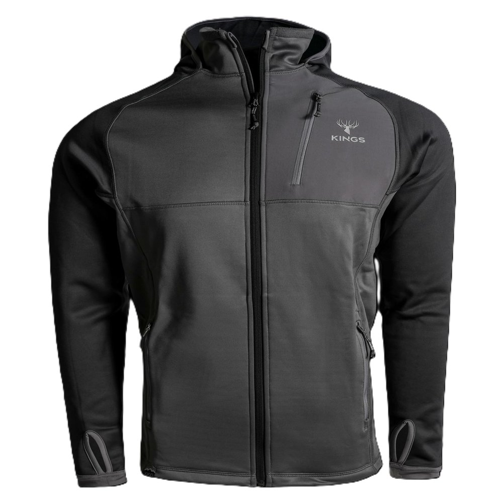 King's Camo XKG Pinnacle Full Zip Jacket, Charcoal, X-Large