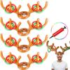 4 Pack Inflatable Antler Ring Games, Reindeer Ring Stocking Stuffers for Christmas Party Games Funny Gifts Adults Outdoor Indoor Favors (4 Antlers,16 Rings,1 Pump) view 1