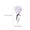 BESTOYARD Cosplay Men Unisex Colonial Wig Gentleman Lawyer George Wig White Halloween Wigs Holiday Party Costume Props Accessory Mullet Hat view 3