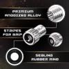 Silver Aluminum Alloy Colorful Bike Inflate Adapter - Convert Presta to Schrader, French/UK to US, Bike Inflatable Connector (5 Pack) view 4
