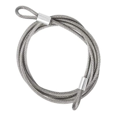 DGOL 2 Packs 5/32 inch (4mm) 304 Stainless Steel Coated Luggage Security Lock Double Loop End Bicycle Safety Cable Wire Length 55 inch