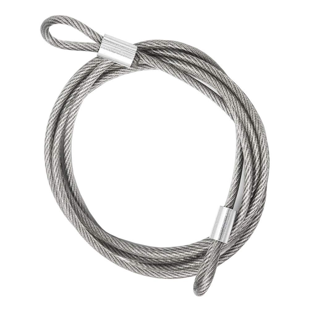 DGOL 2 Packs 5/32 inch (4mm) 304 Stainless Steel Coated Luggage Security Lock Double Loop End Bicycle Safety Cable Wire Length 55 inch