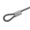 DGOL 2 Packs 5/32 inch (4mm) 304 Stainless Steel Coated Luggage Security Lock Double Loop End Bicycle Safety Cable Wire Length 55 inch view 3
