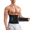 MOLUTAN Men Waist Trainer Trimmer for Tummy Control Compression Shapewear Body Shaper Sweat Belt 3X-Large Black view 1