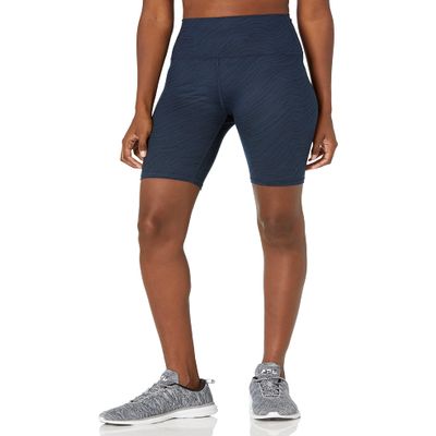 Core 10 Women's All Day Comfort 9" Bike Short, Navy, Marble Print, X-Small