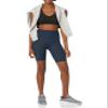 Core 10 Women's All Day Comfort 9" Bike Short, Navy, Marble Print, X-Small view 4