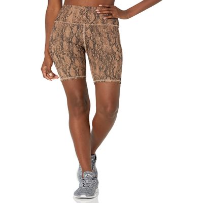 Core 10 Women's All Day Comfort 9" Bike Short, Beige, Snake Print, Small