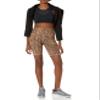 Core 10 Women's All Day Comfort 9" Bike Short, Beige, Snake Print, Small view 4