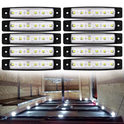 10 Pack Marine Boat LED Navigation Cabin Deck Courtesy Light Stern Transom Lights 12V for Boating Kayak Yacht, Dinghy, Sailboat, Pontoons, Freighters, Hovercrafts, Hunting & Fishing (White)