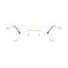 COTIA/Fashion Rimless Sunglasses Women 2020 Retro Love Heart Tassel Pendant Steampunk Sun Glasses Men Frameless UV400 (white) view 2