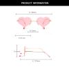 COTIA/Fashion Rimless Sunglasses Women 2020 Retro Love Heart Tassel Pendant Steampunk Sun Glasses Men Frameless UV400 (white) view 4