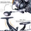 Sougayilang Carp Fishing Reel5+1 Shielded Stainless Steel BB-Carbon Fiber Drag Carp Reels, for Saltwater or Freshwater Spinning Reels, Fishing Reels-6000 view 3