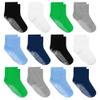 Tphon Toddler Socks, Baby Non Slip Socks for Boys Girls 12 Pairs Kids Infants Children Sock 5-7 Years view 1