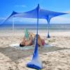 SUN NINJA Beach Tent Sun Shelter UPF50+ - Easy Pop Up Beach Canopy - Outdoor Shade for Camping Trips, Fishing, Backyard Fun Picnics - Sand Shovel, Ground Pegs & Stability Poles view 2